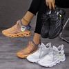 Shoes female couple coconut shoes large size blade twist sole sneakers fly woven casual shoes breathable single shoes