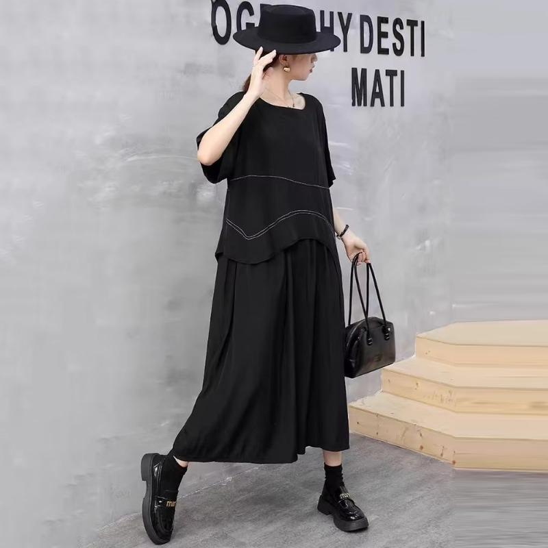 Xitao A-Linie Rundhals Vintage Kleid ZMY1380