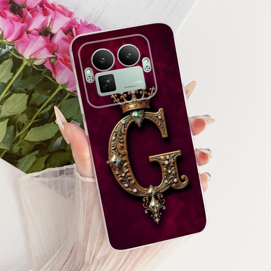 Für Realme GT8 Hülle Realme GT 8 Pro Cover 2025 Mode Buchstaben Krone Capa Weicher Silikon Stoßfänger Für Realme GT8 Pro RMX5210 Fundas