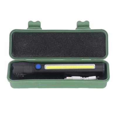 LED-Taschenlampe für den Außenbereich USB wiederaufladbar Große Reichweite COB Superhelle Taschenlampe Teleskop-Zoom