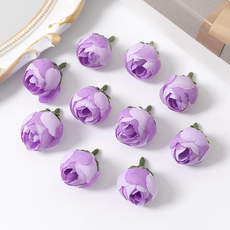 10/20Pcs Rose Artificial Flowers Heads 3CM Fake Flowers for Home Decor Wedding Marriage Decoration DIY Craft Garland Accessories