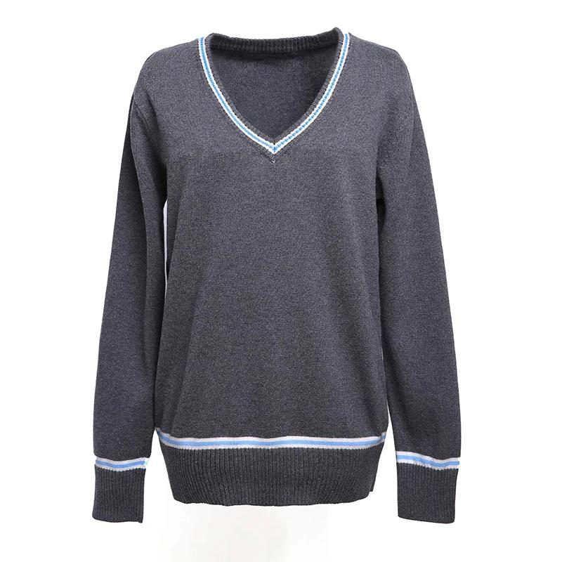 Halloween Kostüm Potter Cosplay Weste Winter Langarm Pullover für Damen Herren Herbst V-Ausschnitt Weste 4 Colleges Studentenuniform