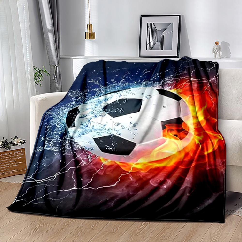 1pc Soccer Ball Blanket Comfortable Soft Lightweight Multi Purpose Blanket Travel Camping Picnics Sofa Office Bed Living Room Gift Friends Family