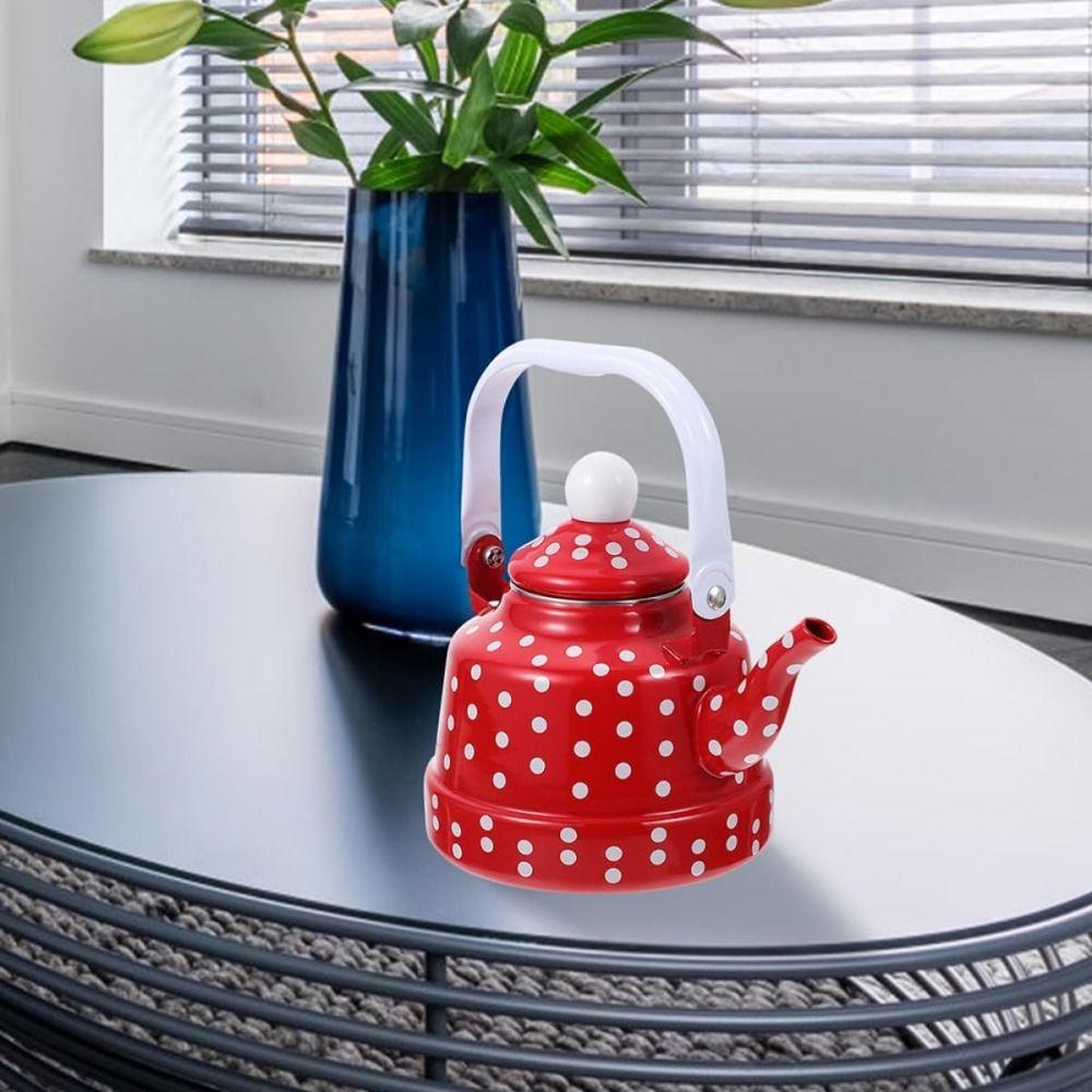 Enamel Enamel Tea Kettle European Style Ancient Bell Pot Classic Design Water Kettle  Outdoor