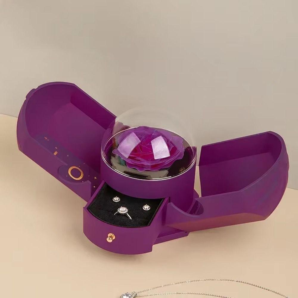 Romantic Rose Drawer Packaging Box Decorative Dried Flowers Necklace Box  Birthday Gift