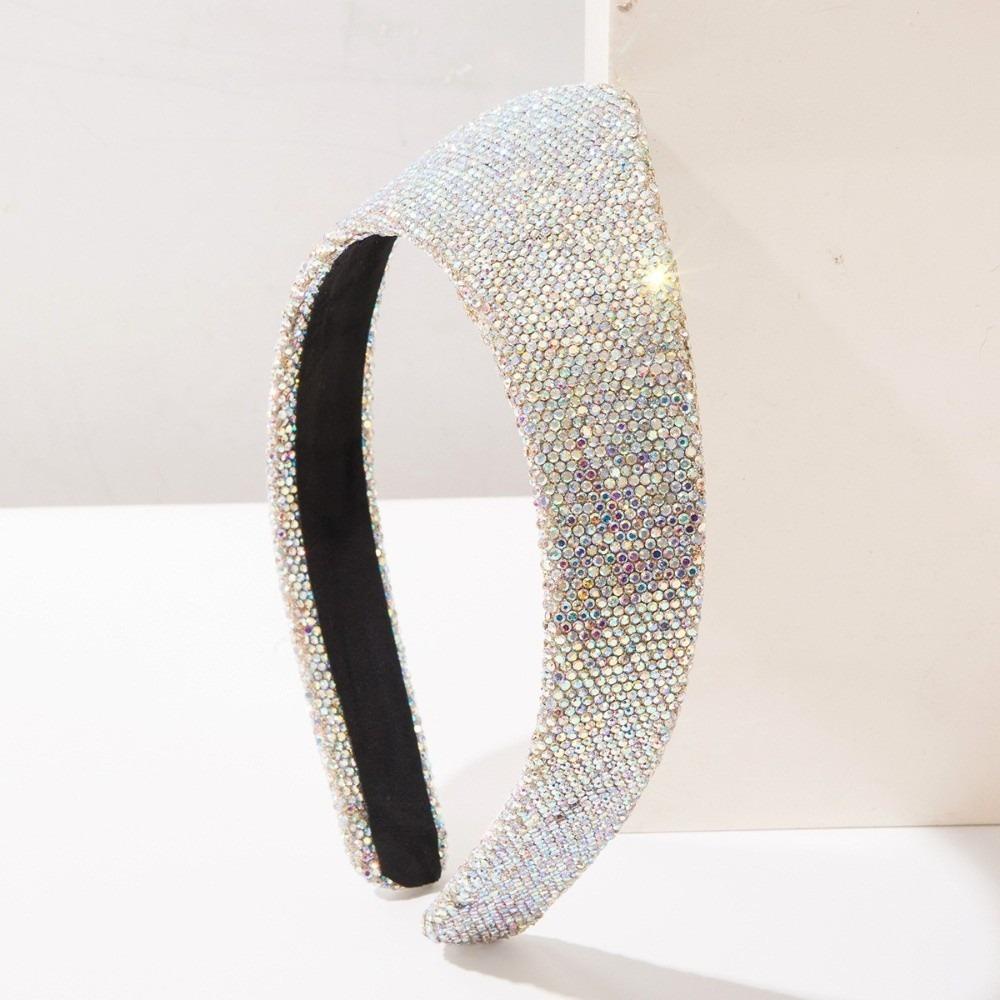 Retro Baroque Diamond Crown Headband Ultra Sparkly Sparkly Hair Hoop Wedding Headpiece For Women
