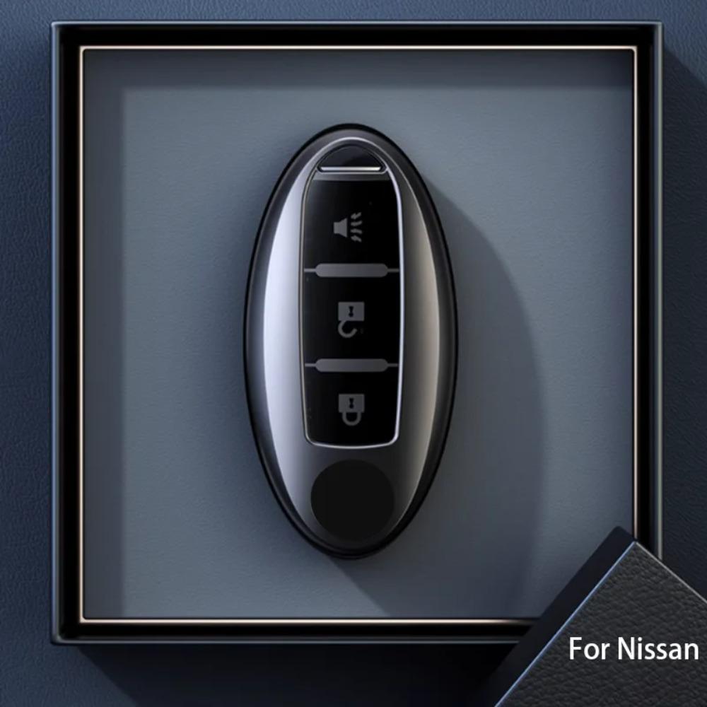 Titanium Gray for Nissan X Trail T32 2020 Rogue Patrol Murano Htrail Maxima 4 Button Remote Car Key Case Cover Holder Accessorie