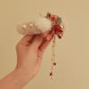 Faux Fur Hair Claw Clip for Women, Christmas Tassel Hair Accessories 2025, Winter Duckbill Clip