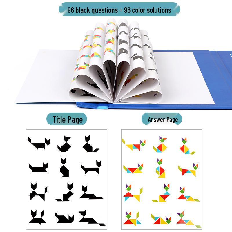 Magnetic Tangram Puzzle Blocks for Kids, Ages 3-6