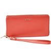 Women' Leather Wallet with Wings Red Wrist Strap