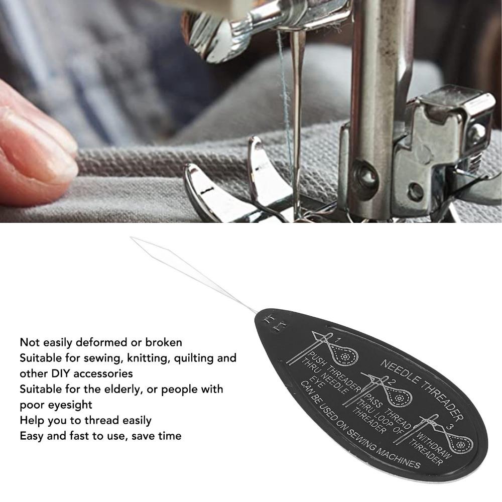 20pcs Flexible Loop DIY Needle Threader Black Hand Sewing Needle Threader  For Crafting