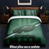 Set Biancheria da Letto Design Philadelphia Eagles 1 Copripiumino + 2 Federe Morbido Traspirante Biancheria da Letto per la Casa