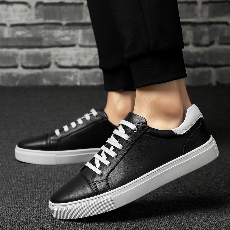 Men's Shoes Trendy Green Student Sports Board Shoes Lace-up Fashion Casual Shoes Men's Round Head