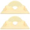 2 Rainbow Wooden Shelves 40 Cm