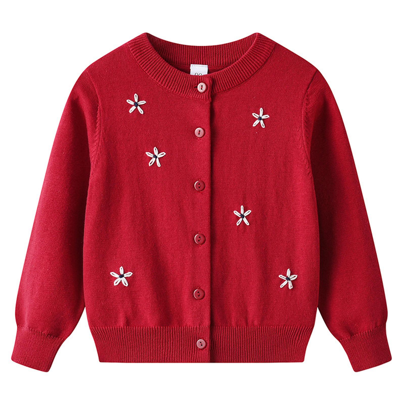 

Children s Fashion Casual Cardigan Knitted Long Sleeve Top 140 червоний