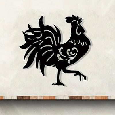 Decor de perete Cocoș Pride Metal | Decor dormitor | Acasă Interior Decor exterior Cadouri | Artă de perete din metal Decorație de grădină pentru fermă