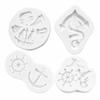 4 Stück Antihaft-Nautik-Kuchenform Silikon-Schokoladenform Neue Cupcake-Topper-Form Basteln