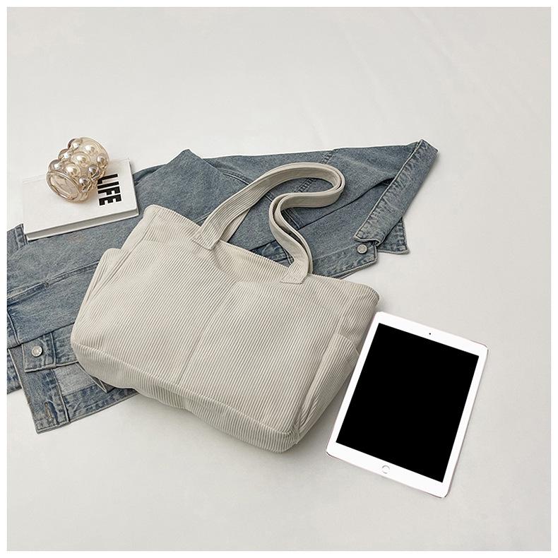 2025 Women's Corduroy Tote: Lightweight, Large-Capacity Fashion Shoulder Bag