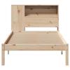 Vidaxl Bed With Shelf, Without Mattress, 75X190 Cm, Pine Wood