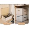 Non Woven Fabric Lid Zipper Striped Clothes Storage Box Multifunction Household Finishing Artifact Toy Storage Box Basket
