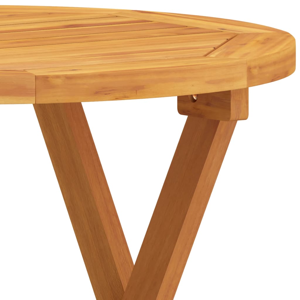 Vidaxl Stolik Bistro, Ø46X47 Cm, Lite Drewno Akacjowe