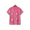 Women's Tee - Rose Floral Pattern Graphic, Classic Romantic Garden Design for Casual Daily Wear