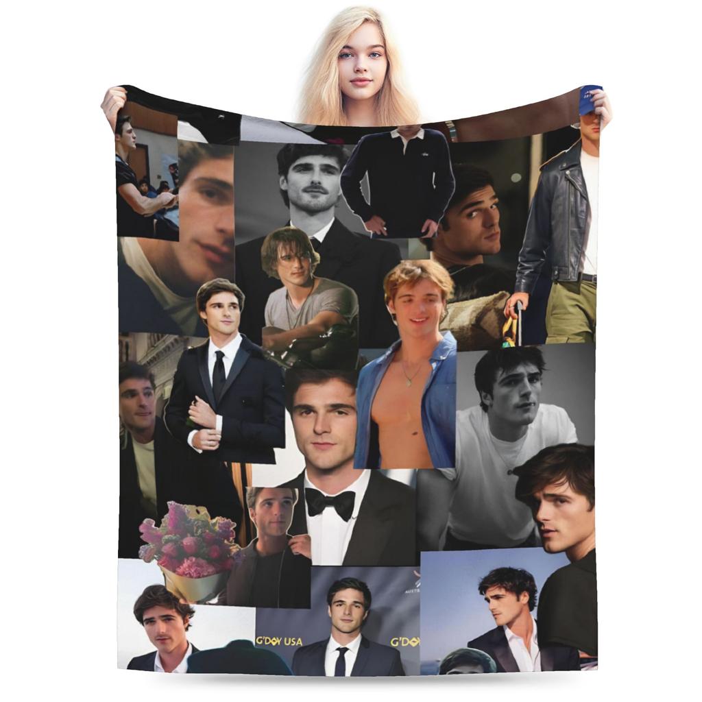 Jacob Elordi Actor Throw Blanket for Couch Soft Fuzzy Plush Blanket 50x60 Inch Multi-size Bedspreads for All Seasons