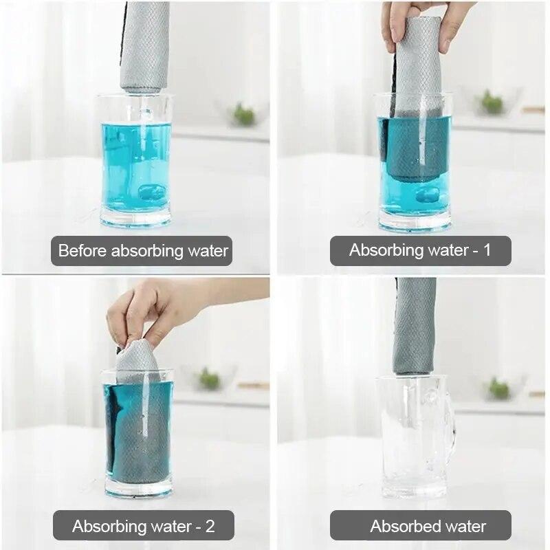 5/10pcs Cleaning Cloth For Windows Car Kitchen Mirror No Trace Reusable Fish Scale Rag Polishing Microfiber Glass Rag Lint-Free