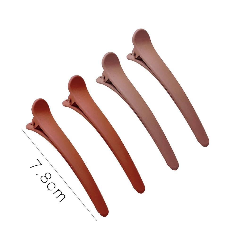 4Pcs/Set Duckbill Clip Candy Colors Hairdressing DIY Hairpins Plastic Hair Care Hair Clamps Styling Tools Professional Salon