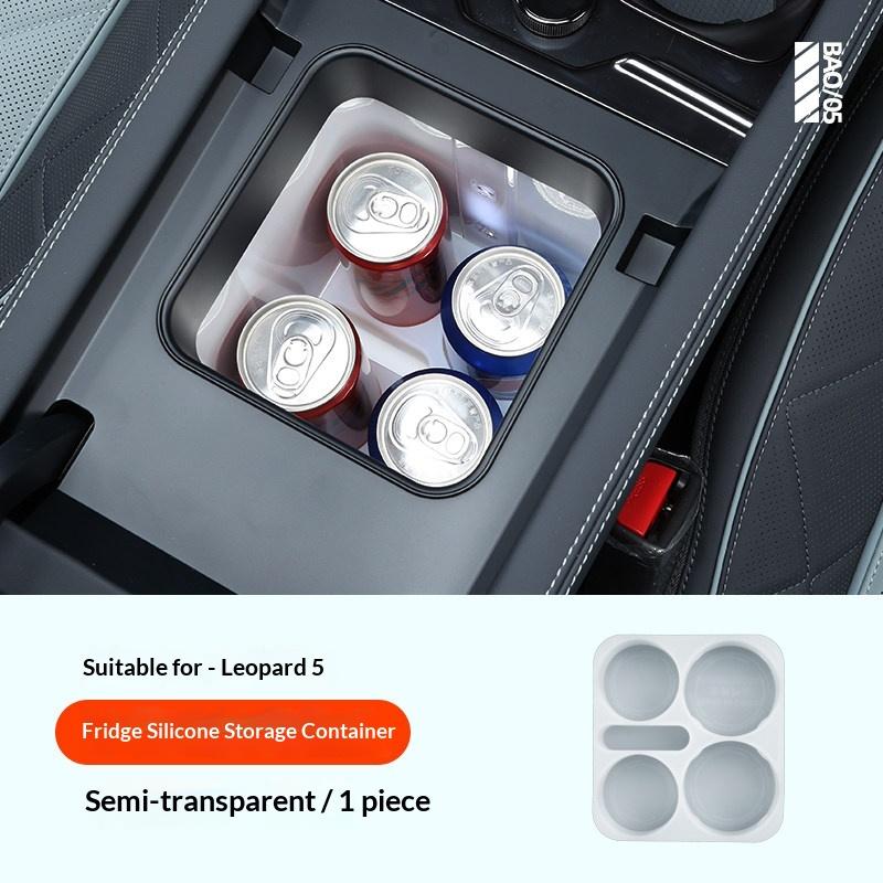 For BYD Leopard 5 Denza B5 Fangchengbao Bao5 Car Cup Holder Non-Slip Silicone Mat For Fridge Organizer