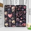Vintage Gothic Pink Bow Skull Cross Pattern Phone Case for OnePlus 12 13 R 11 10 9 8 Pro Nord 4 N100 CE3 ACE2 ACE3 5G Soft Cover