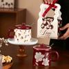 Retro couple cups, a pair of mugs with high-value cups, office men's and women's coffee cups, niche milk cups