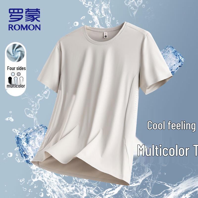 ROMON Men s Ice Silk Quick-Dry Short-Sleeve T-Shirt 8XL
