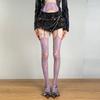 Retro Jacquard Suspender Stockings Sexy And Innocent Irregular Ripped Pantyhose Y2K Dopamine