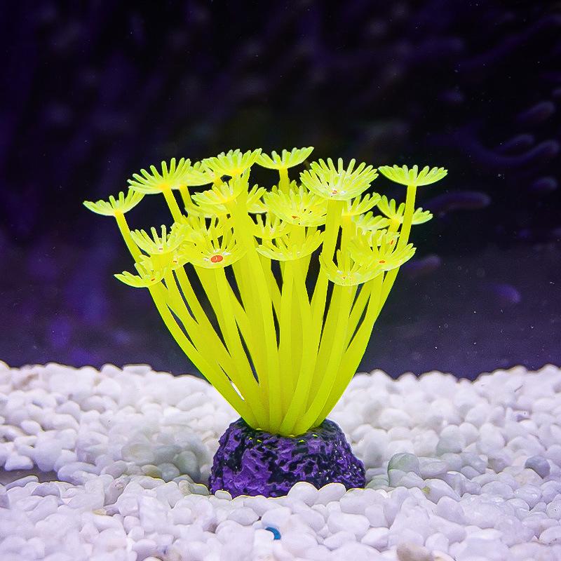 Silicone Mushroom Artificial Fish Tank Aquarium Water Coral Plants Underwater Decor Quarium Fish Tank Decoration Accessories