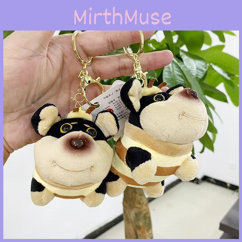 And Soft Cuddly Black Plush Bee Dog Doll Keychain For Fun Accessories Fashion