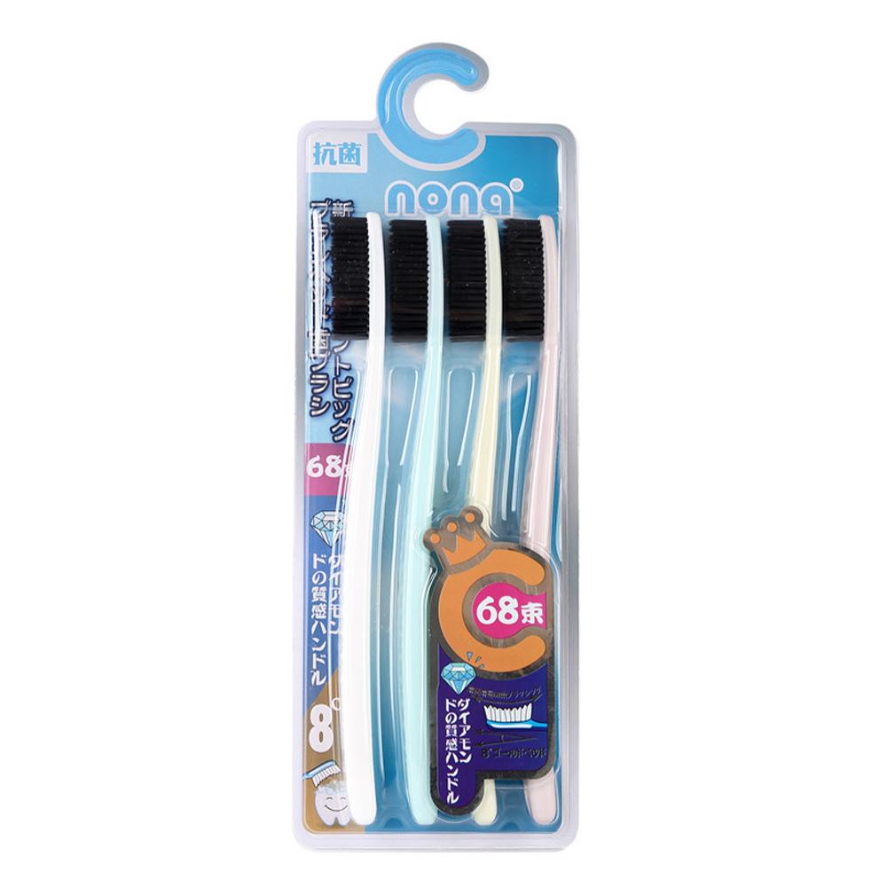 Manual Toothbrush 4 Pcs Soft Hair Long Head Adult Large Toothbrush Comfort Teeth Oral Cleaning Brush