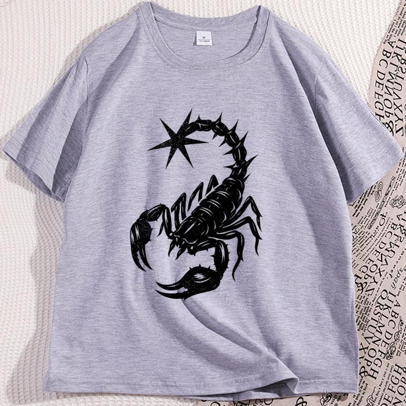 Y2K Scorpion T Shirt Unisex Women Y2k Graphic Tees Funny Cotton Short Sleeve Round Neck Tshirt Women Streetwear High Quality Tops