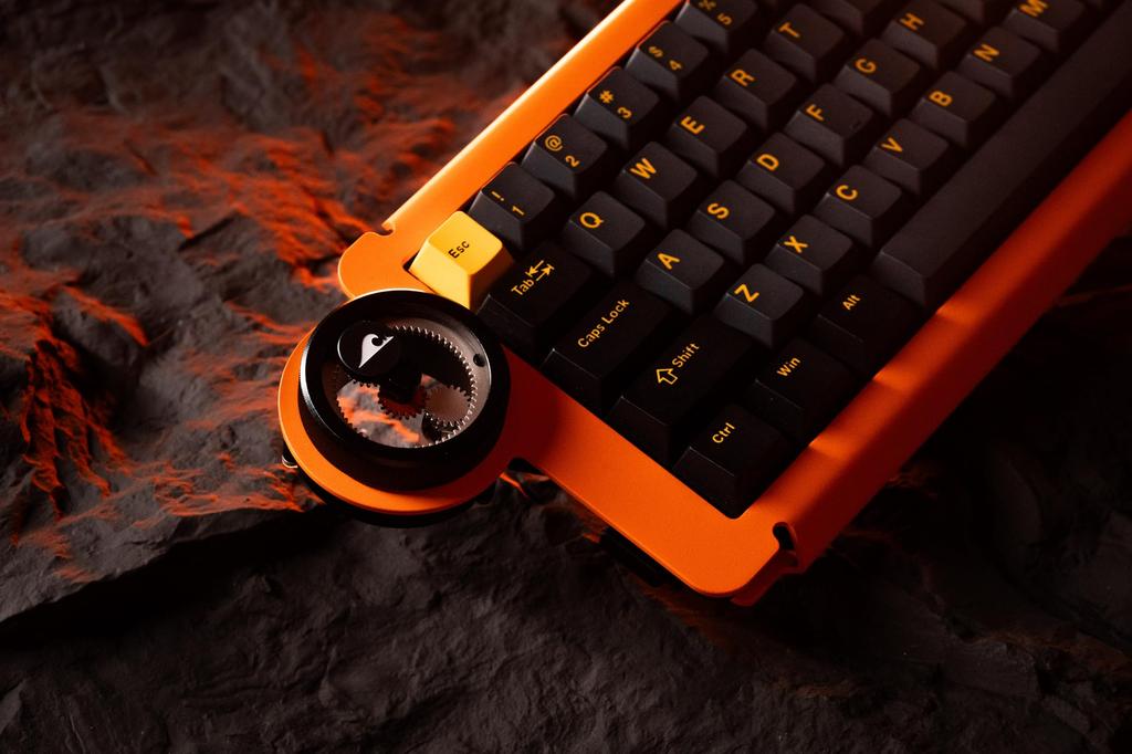 DRY STUDIO Ice Ring 63 RT HE Magnetic Wired Gaming TTC Hall Effect Magnetic Lightweight RGB Gaming Accessory Starburst Orange Keyboard, 0.01mm