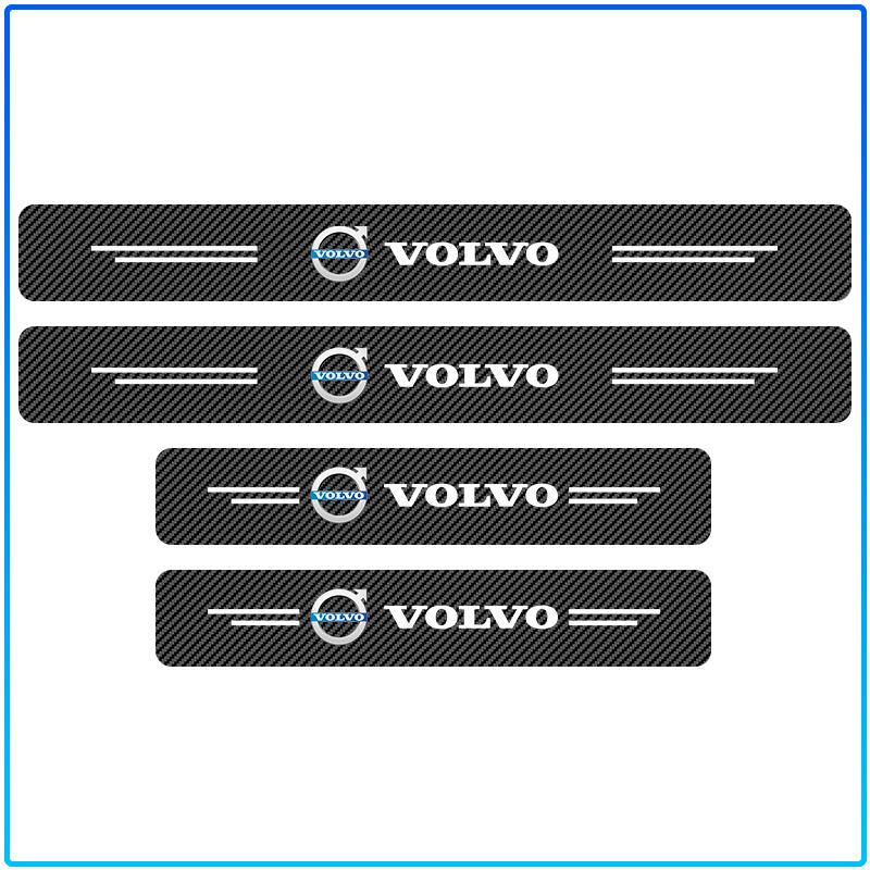 4Pcs Carbon Fiber Car Doorsill Stickers Protect Film Accessories For Volvo XC90 XC60 XC70 XC40 V90 V60 V40 C70 C30 S80