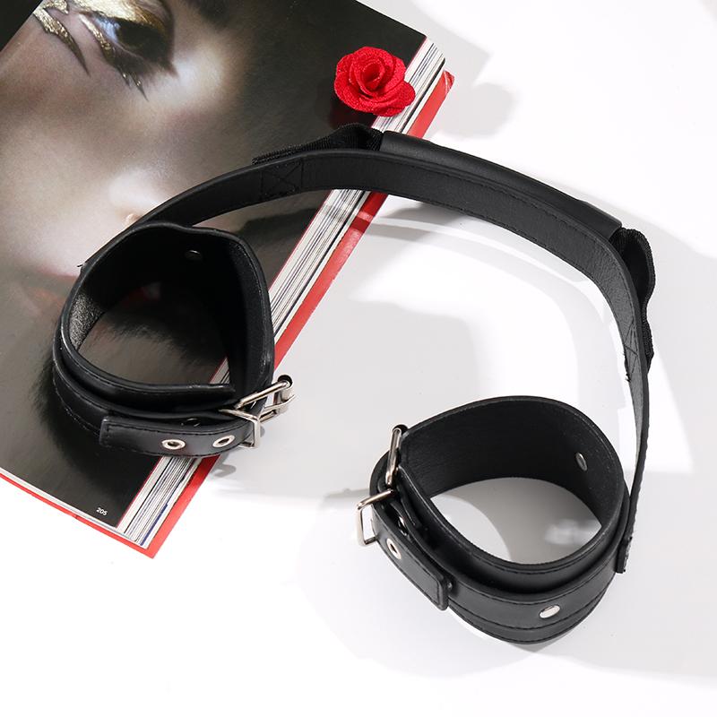 SM Sex  Leather Handle Handcuffs Eroticism Sexual Restraint Props Bondage Gear for Couples Master Slave Training  Sextoys