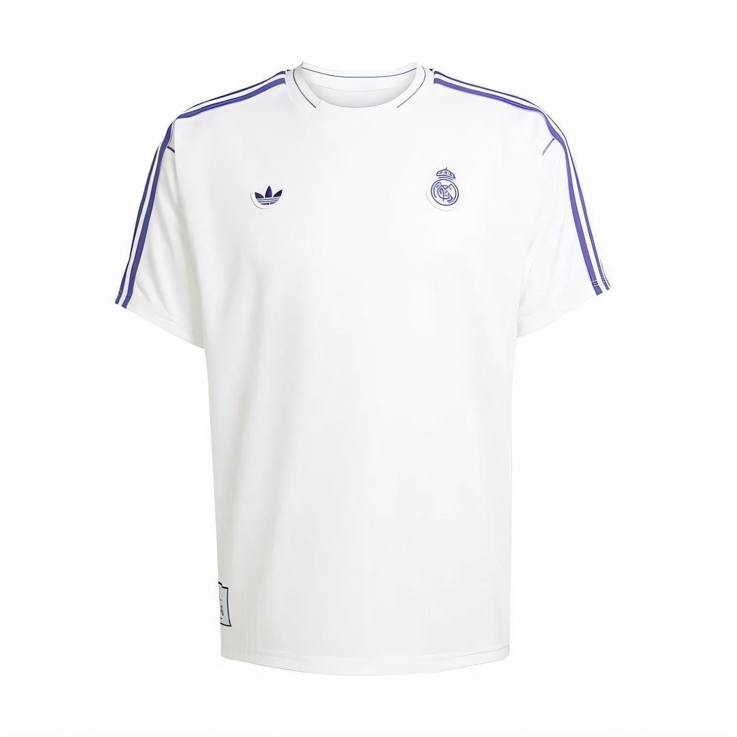 adidas Real Madrid Terrace Icons Asia Sizing White Purple Men s JF2581 XL