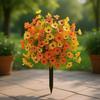 Realistic Flower Stake 22Inch High Artificial Plant Outdoor Plastic Flower For Garden Patio Front Porch Yard Landscaping