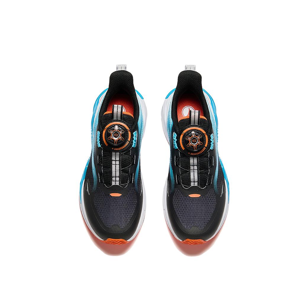 Anta Kids Bow Speed 3.0 Comfortable Lightweight Non-Slip Shock Absorbing Wear-Resistant Running Shoes Kids Running Shoes Black Lake-Blue A12445535-1