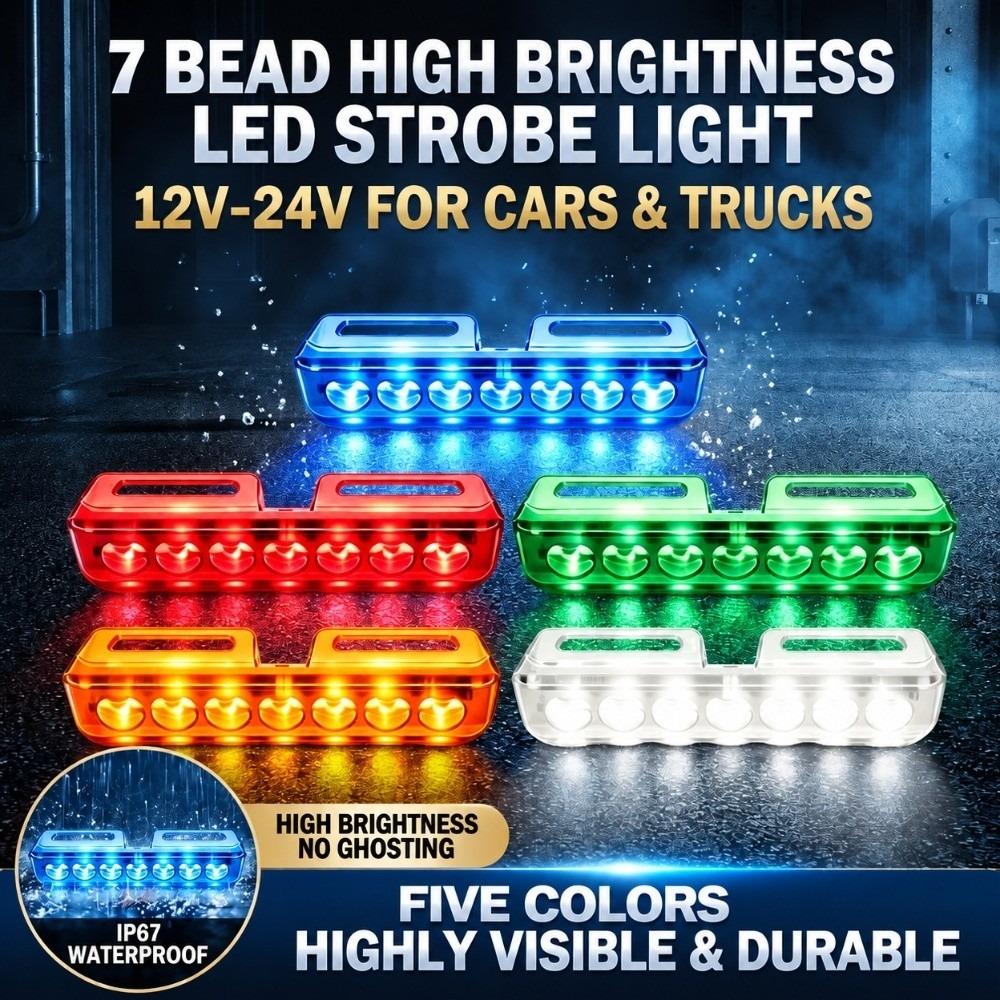 7 LED Truck Side Marker Light Truck Strobe Light  for Motorcycles Trucks and Pickup Trucks