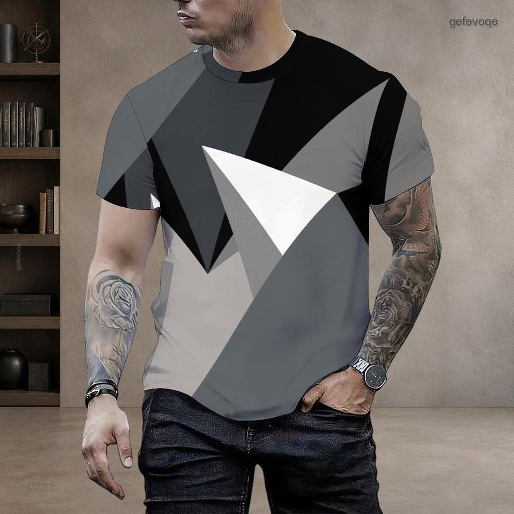 Men Plus Size Round Neck Short Sleeve T Shirt Black Base Dark Gothic Cross Skull Print Street Tops