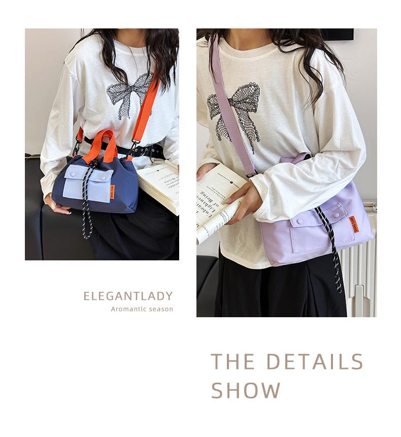 Korean Style Women's Lightweight Drawstring Shoulder Tote: Casual, Stylish & Perfect for Work, Commute, Travel, or Going Out.