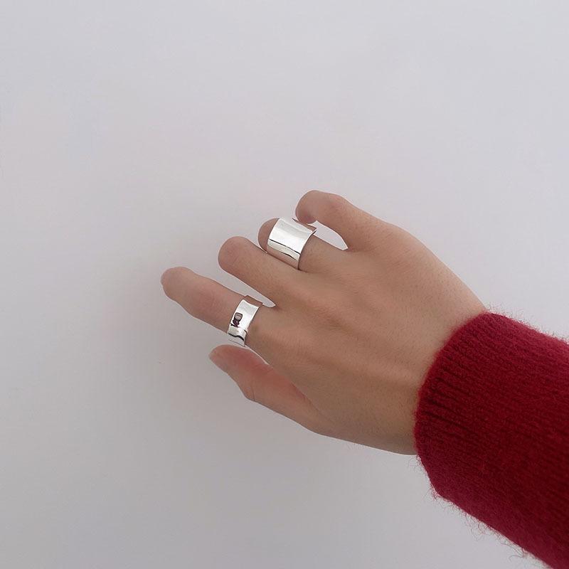 Style Elegant Korean Adjustable Copper Ring For Women With Minimalist Design Geometric