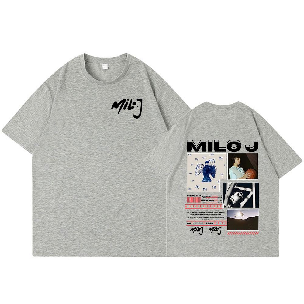 Rapper Milo J 111 166 Album Graphic T Shirt Unisex Women Fashion Hip Hop Tshirt Cotton Oversized Short Sleeve Tshirts Streetwear