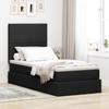 Storage Bed with Mattress Black 90 x 190 cm Polyester